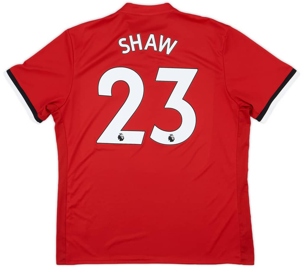 2017-18 Manchester United Home Shirt Shaw #23 - 9/10 - (XL)