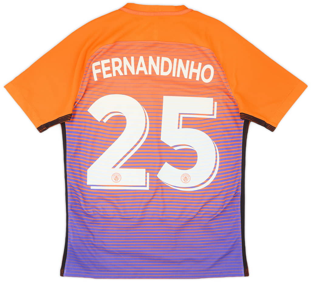 2016-17 Manchester City Authentic Third Shirt Fernandinho #25 - 8/10 - (M)