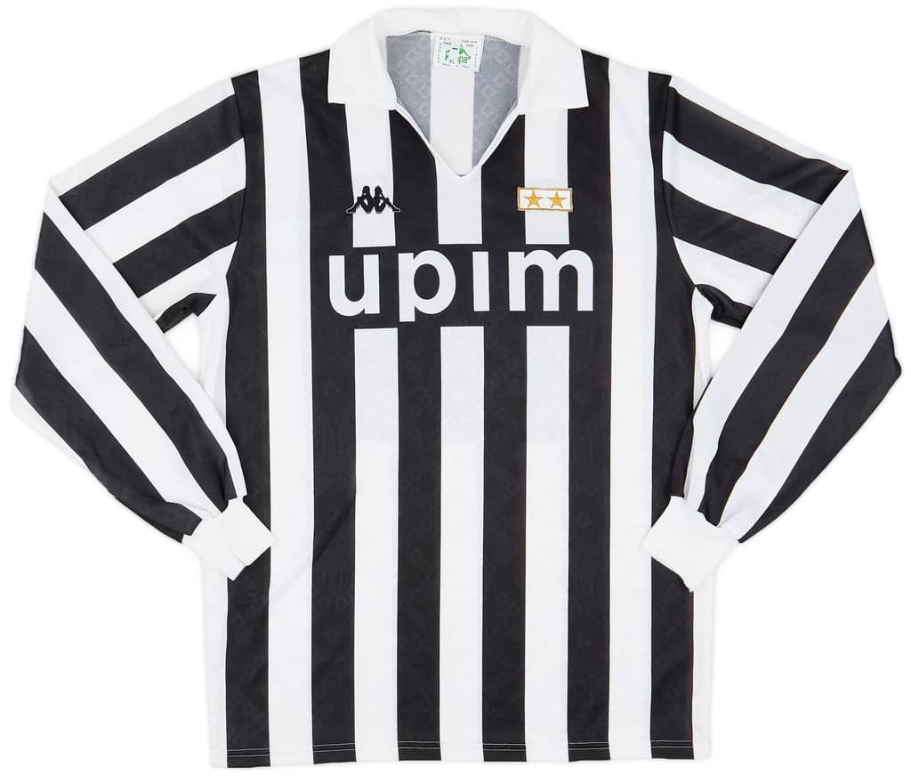 1989-90 Juventus European Home L/S Shirt #9 - 9/10 - (XL)