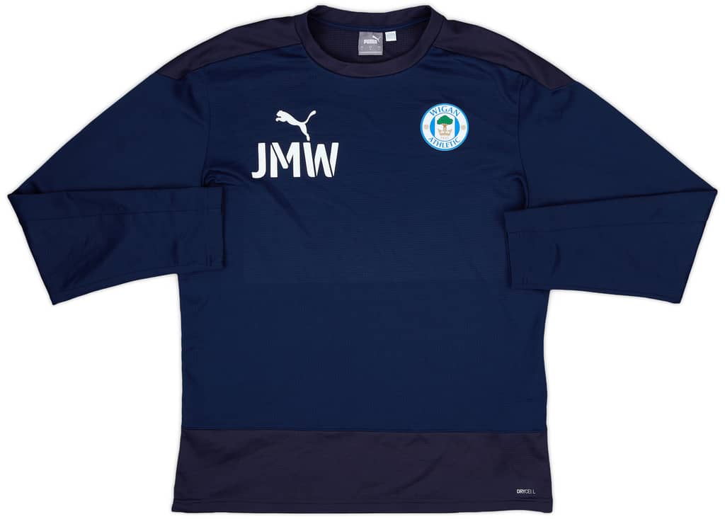 2019-20 Wigan Staff Issue Puma 1/4 Zip Drill Top JMW - 10/10 - (L)