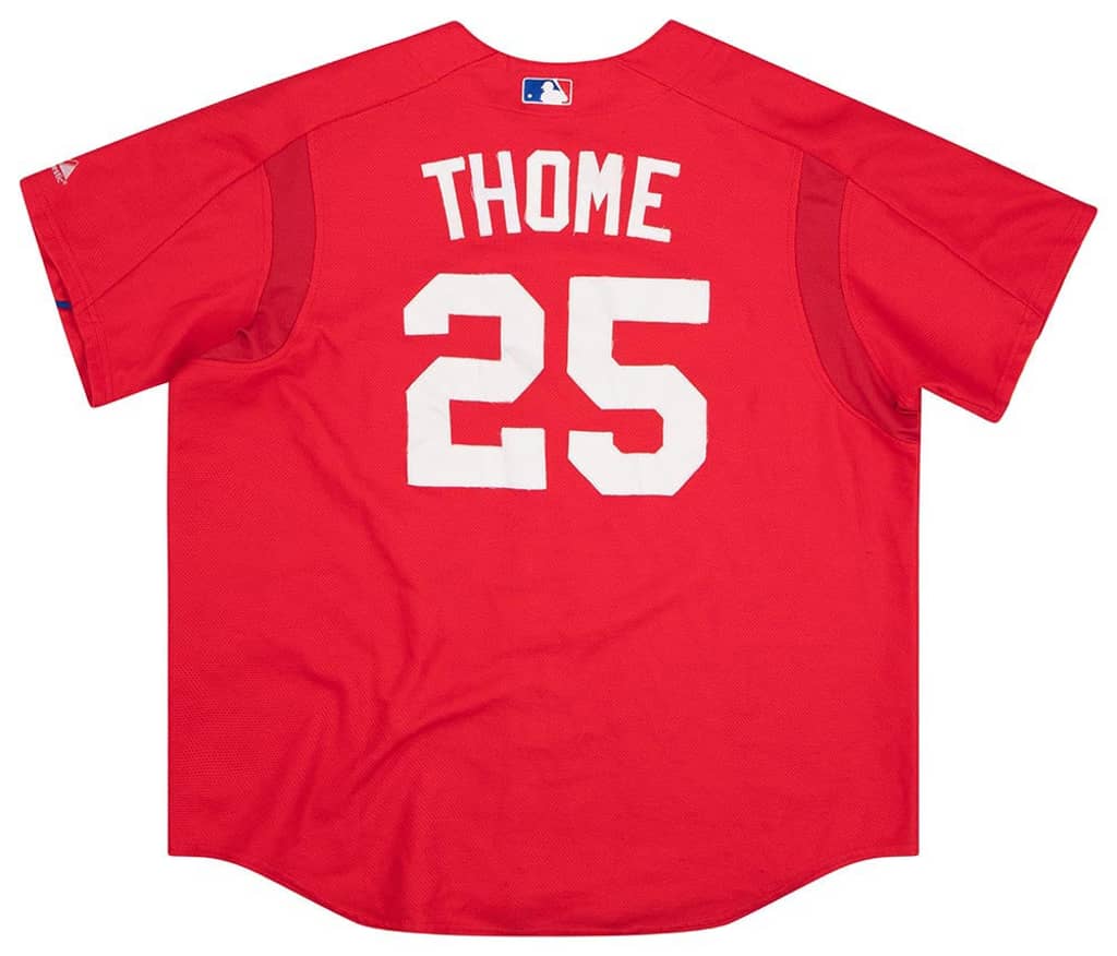2003-05 Philadelphia Phillies Thome #25 Authentic Majestic Batting Practice Jersey XXL