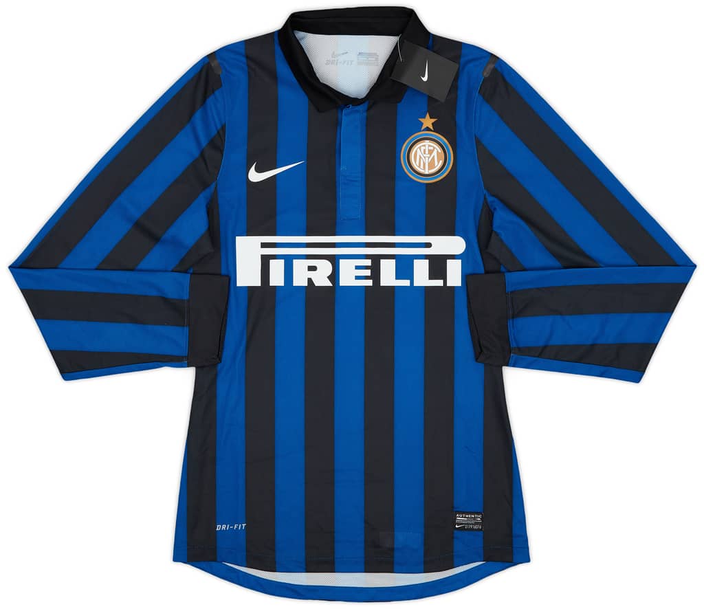 2011-12 Inter Milan Player Issue Home L/S Shirt (S)
