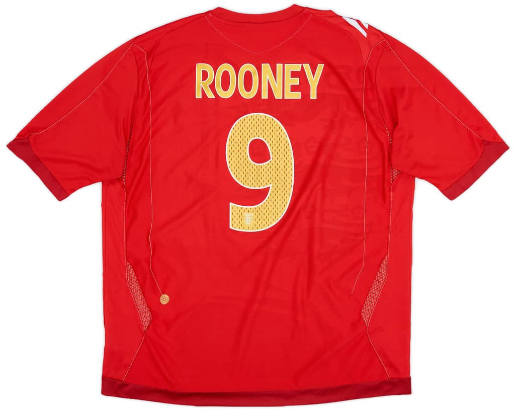 2006-08 England Away Shirt Rooney #9 - 6/10 - (XL)