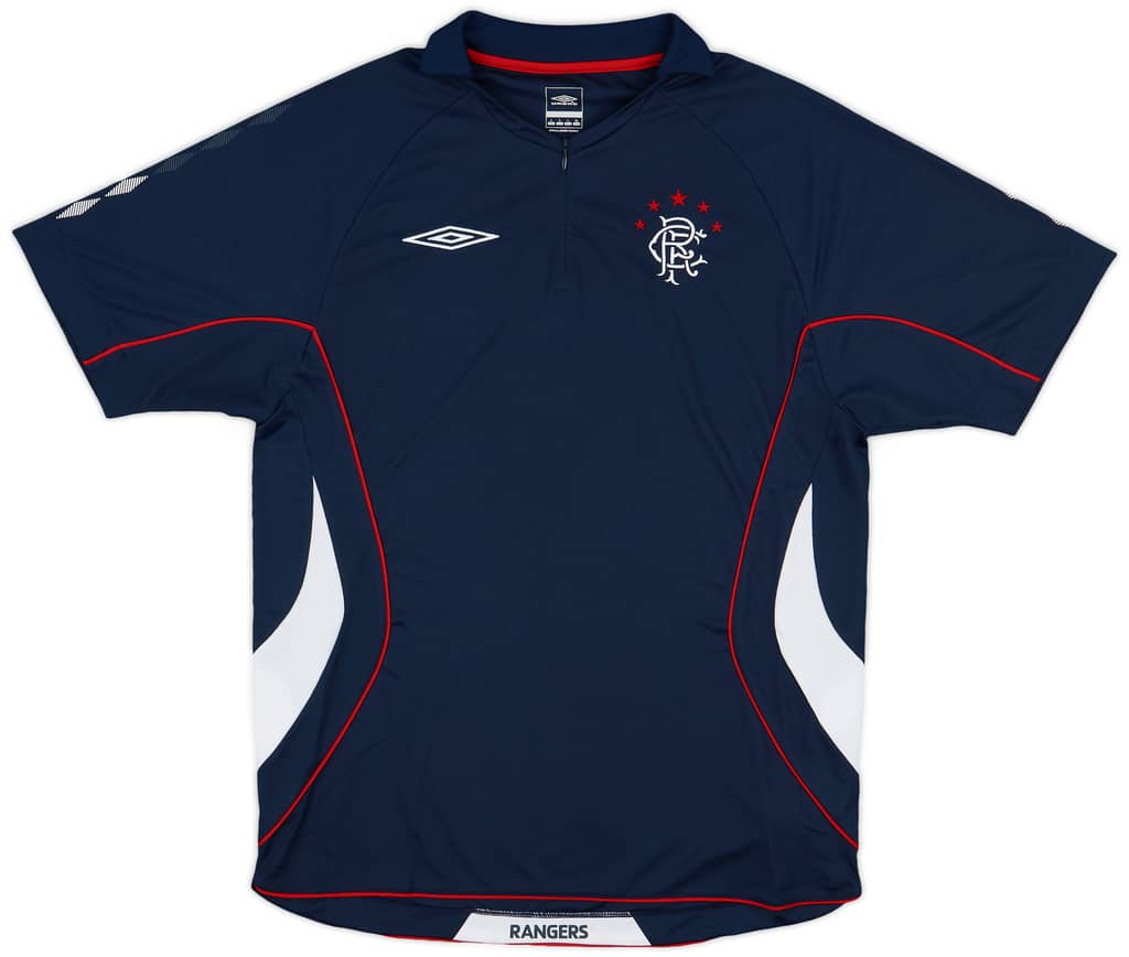 2006-07 Rangers Umbro 1/4 Zip Polo Shirt - 8/10 - (L)