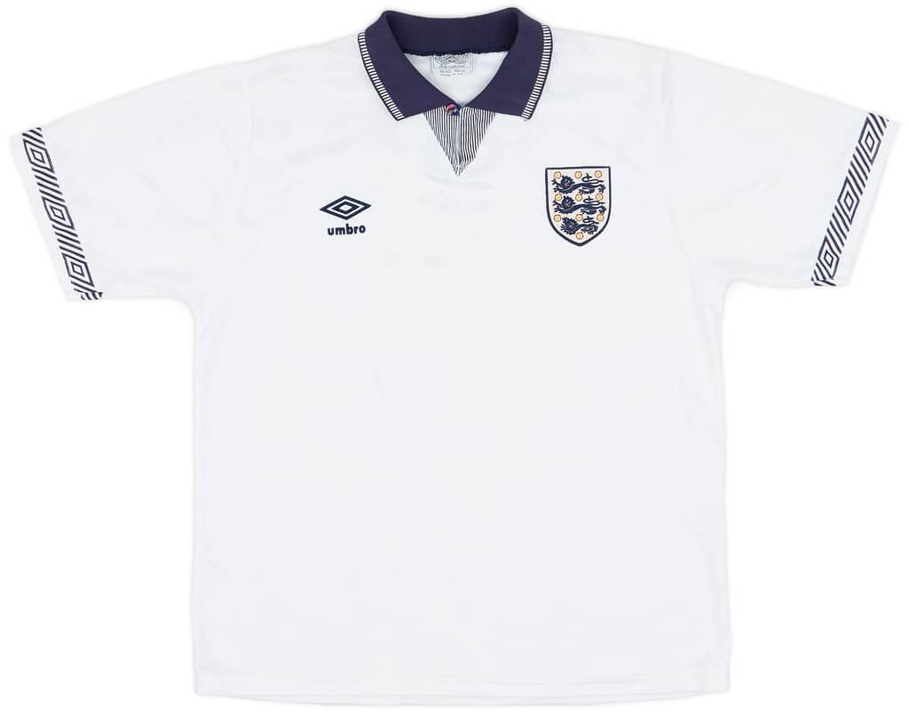 1990-92 England Home Shirt - 8/10 - (M)