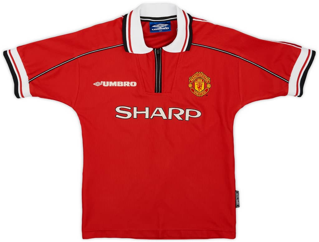 1998-00 Manchester United Home Shirt - 9/10 - (8-9 Years)