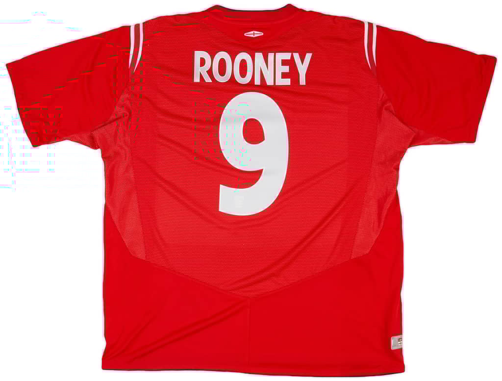 2004-06 England Away Shirt Rooney #9 - 7/10 - (XXL)