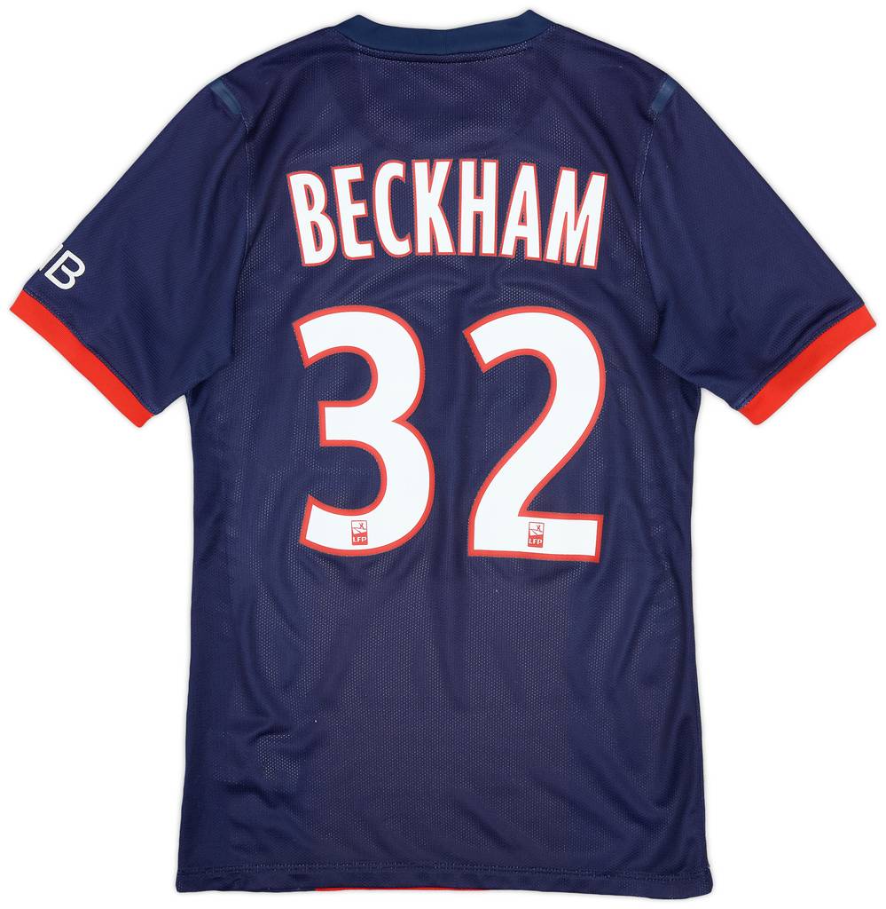 2013-14 Paris Saint-Germain Player Issue Home Shirt Beckham #23 - 6/10 - (S)