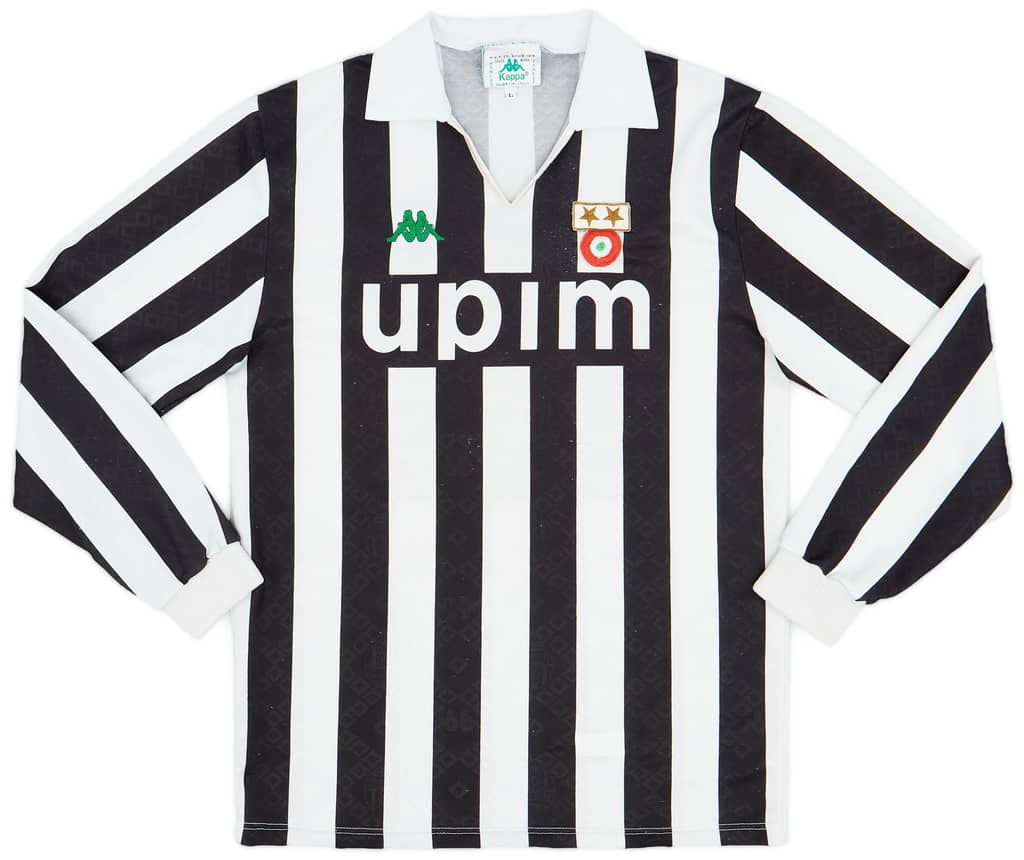 1991-92 Juventus Home L/S Shirt #11 - 8/10 - (L)