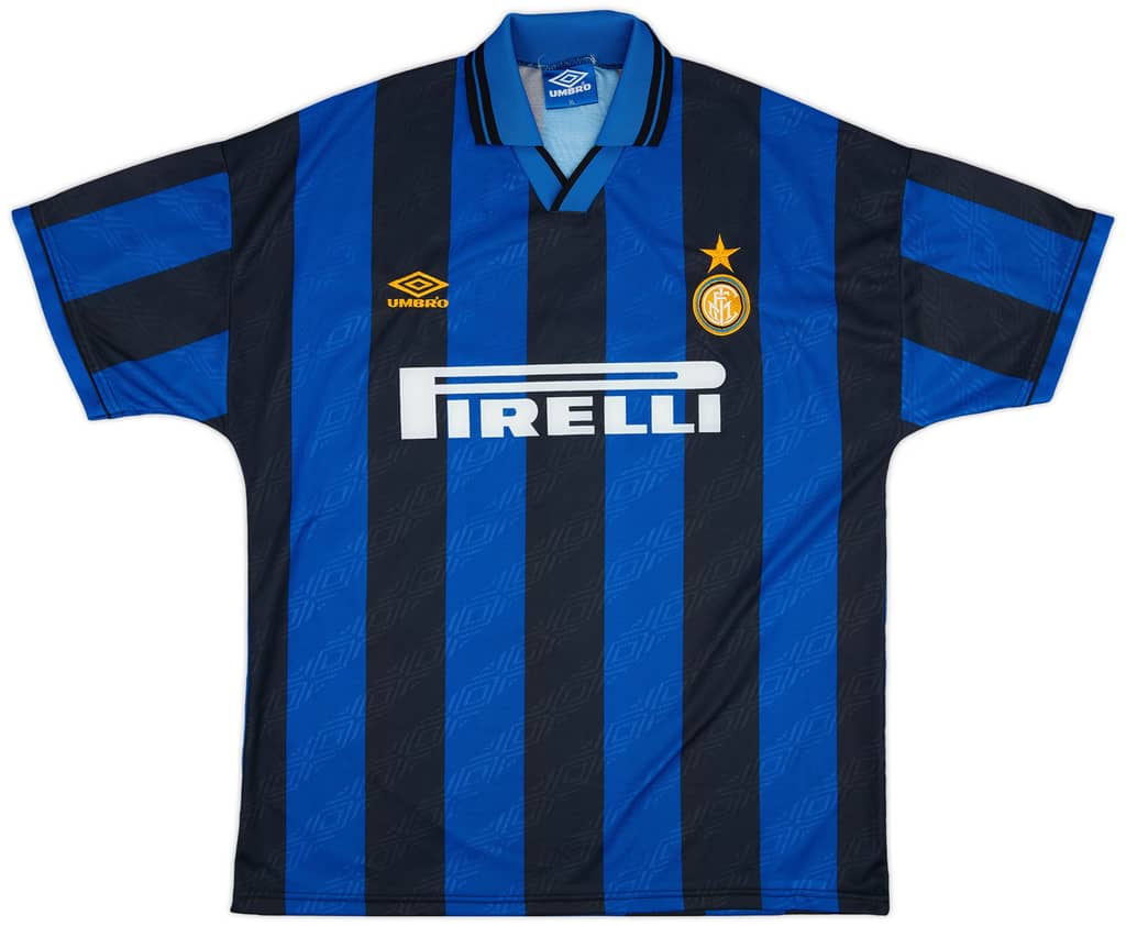 1995-96 Inter Milan Home Shirt Branca #27 - 9/10 - (XL)