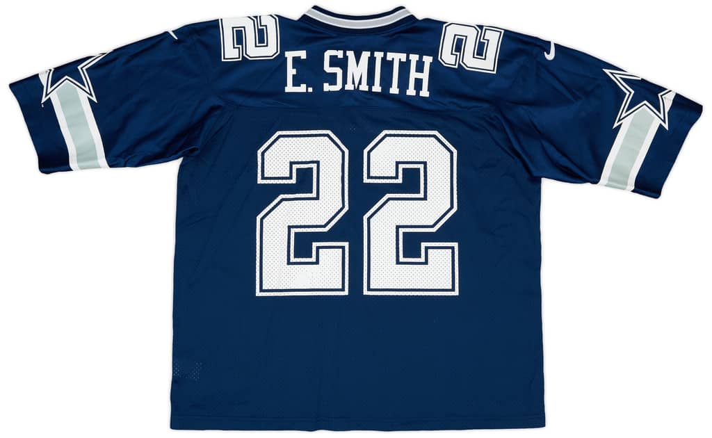 1996-00 Dallas Cowboys E.Smith #22 Nike Home Jersey - 7/10 - (L)