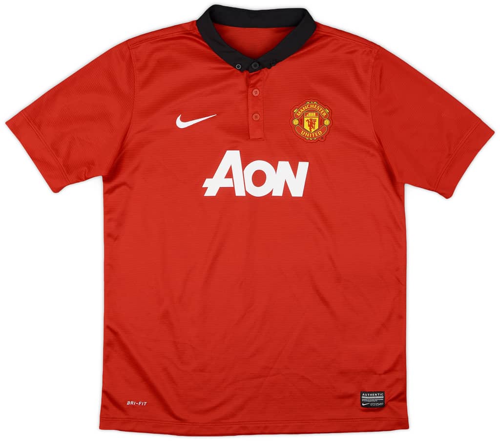 2013-14 Manchester United Home Shirt - 8/10 - (XL.Boys)
