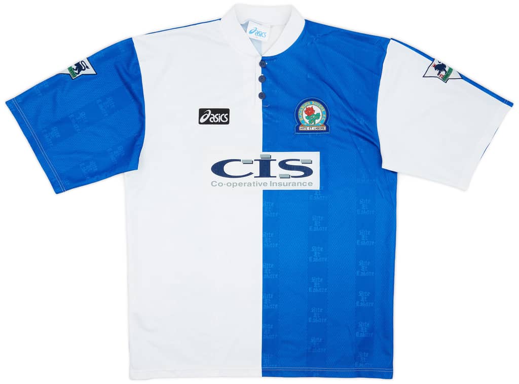 1996-97 Blackburn Match Issue Home Shirt #16