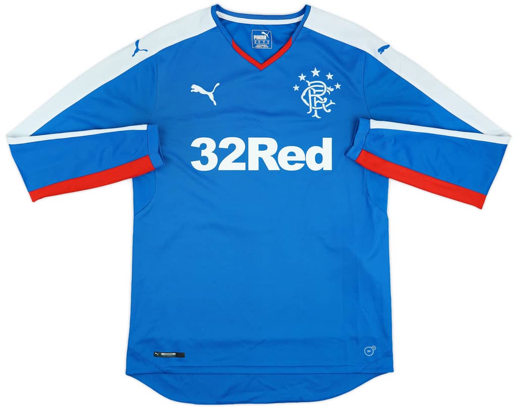 2015-16 Rangers Home L/S Shirt - 8/10 - (M)