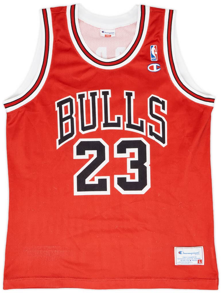 1991-98 Chicago Bulls Jordan #23 Champion Away Jersey - 8/10 - (L)