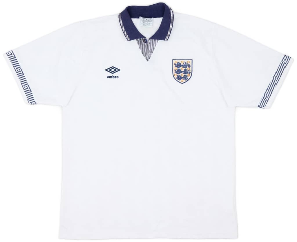 1990-92 England Home Shirt - 8/10 - (L)