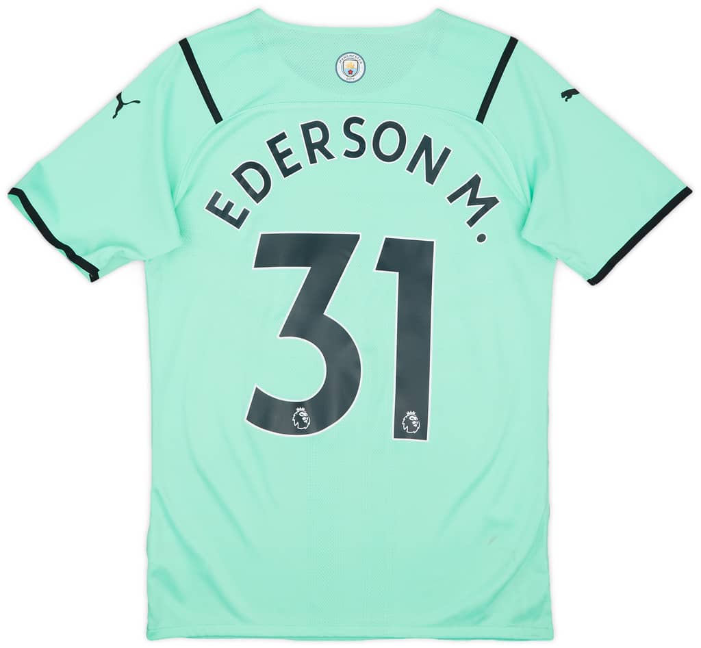 2021-22 Manchester City Authentic GK S/S Shirt Ederson #31 - 7/10 - (M)
