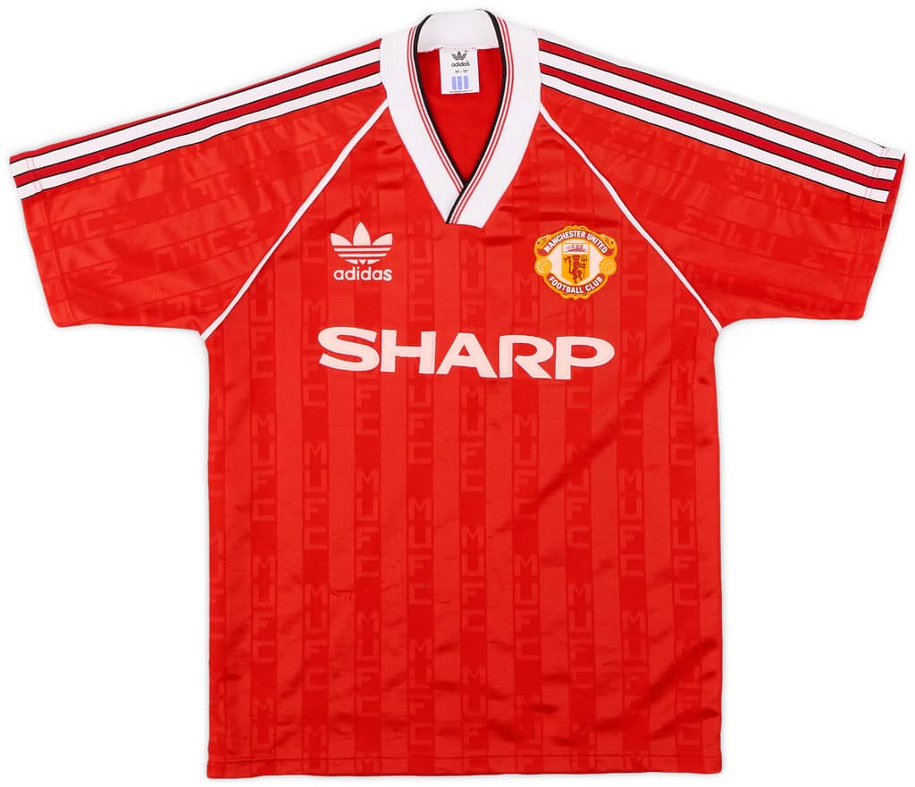 1988-90 Manchester United Home Shirt - 6/10 - (S)