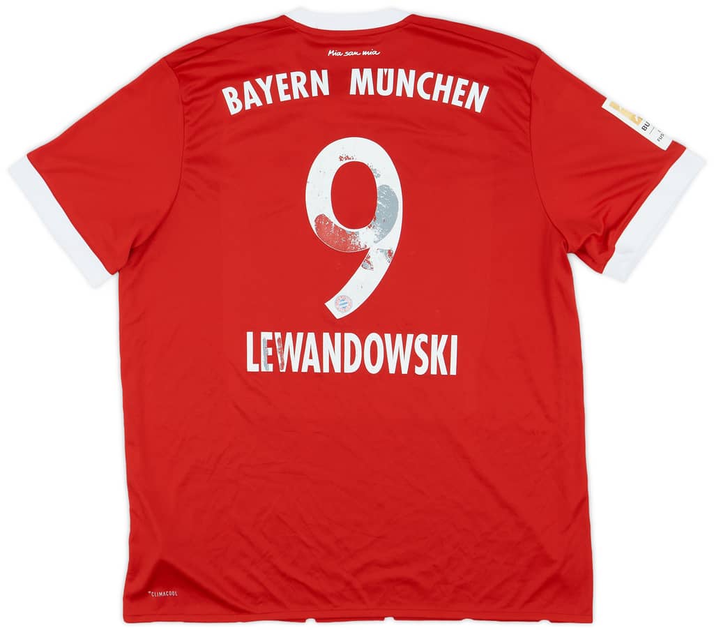 2017-18 Bayern Munich Home Shirt Lewandowski #9 - 4/10 - (XL)