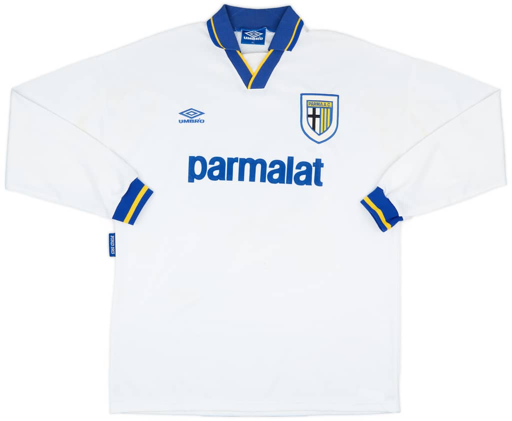 1993-95 Parma Match Issue Home L/S Shirt #14