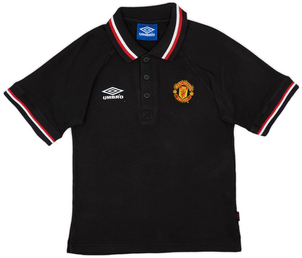 1998-99 Manchester United Umbro Polo Shirt - 9/10 - (XL.Boys)