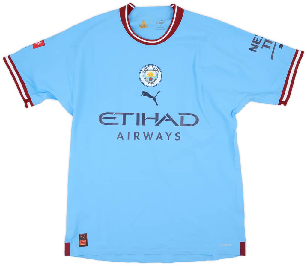 2022-23 Manchester City Match Issue Community Shield Home Shirt Delap #48