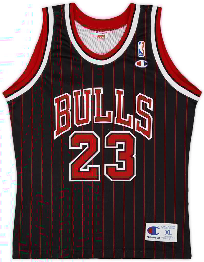 1995-97 Chicago Bulls Jordan #23 Champion Alternate Jersey - 9/10 - (XL.Boys)