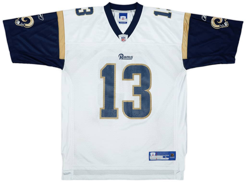 2003 St Louis Rams Warner #13 Reebok On Field Away Jersey - 8/10 - (L)