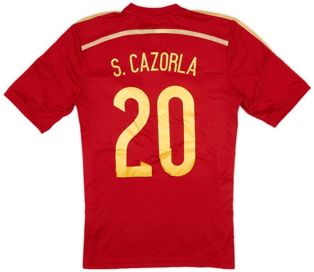 2013-15 Spain Home Shirt S.Cazorla #20 (S)