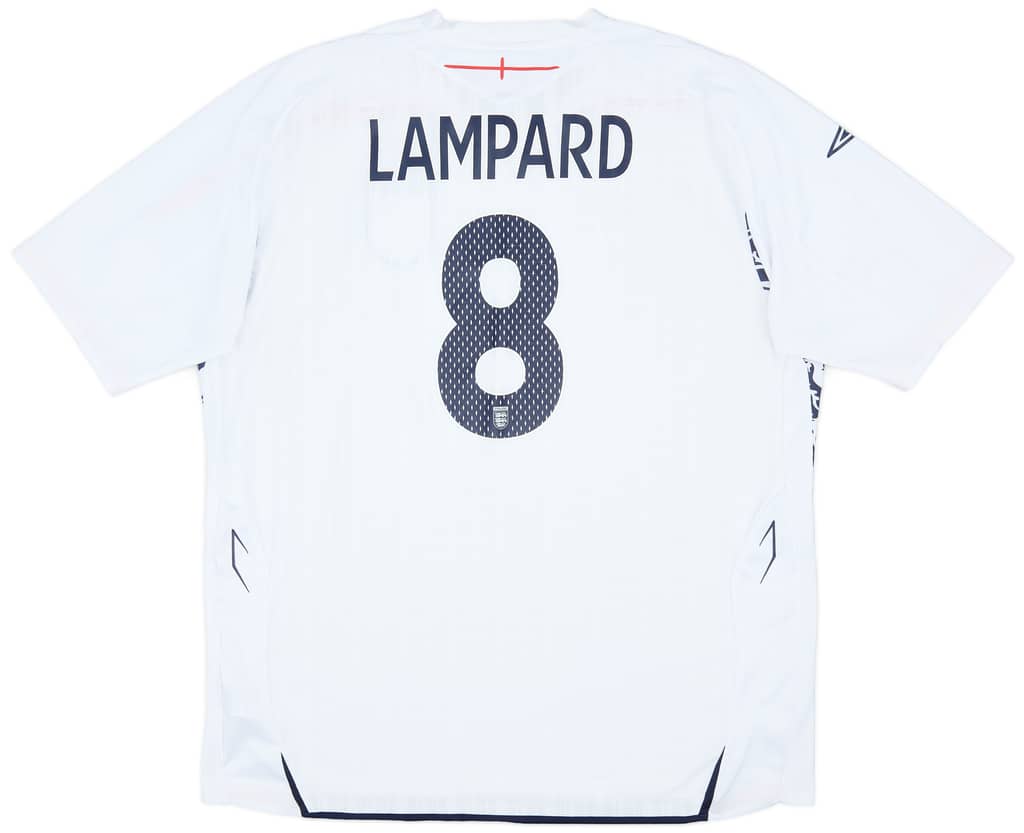 2007-09 England Home Shirt Lampard #8 - 7/10 - (XXL)
