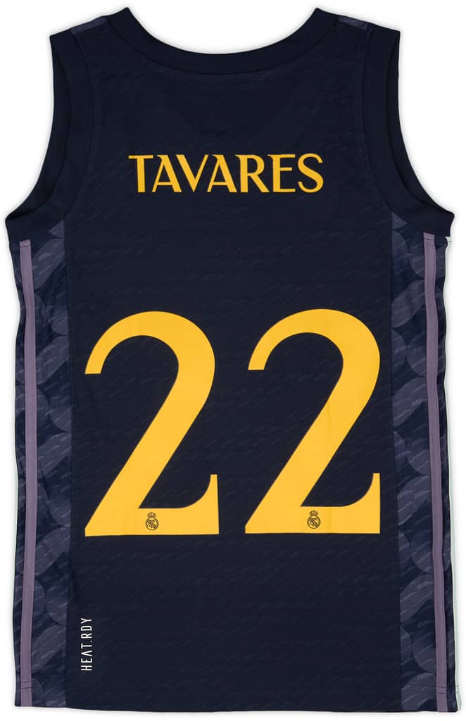 2023-24 Real Madrid Basketball Away Jersey Tavares #22 (M.Kids)