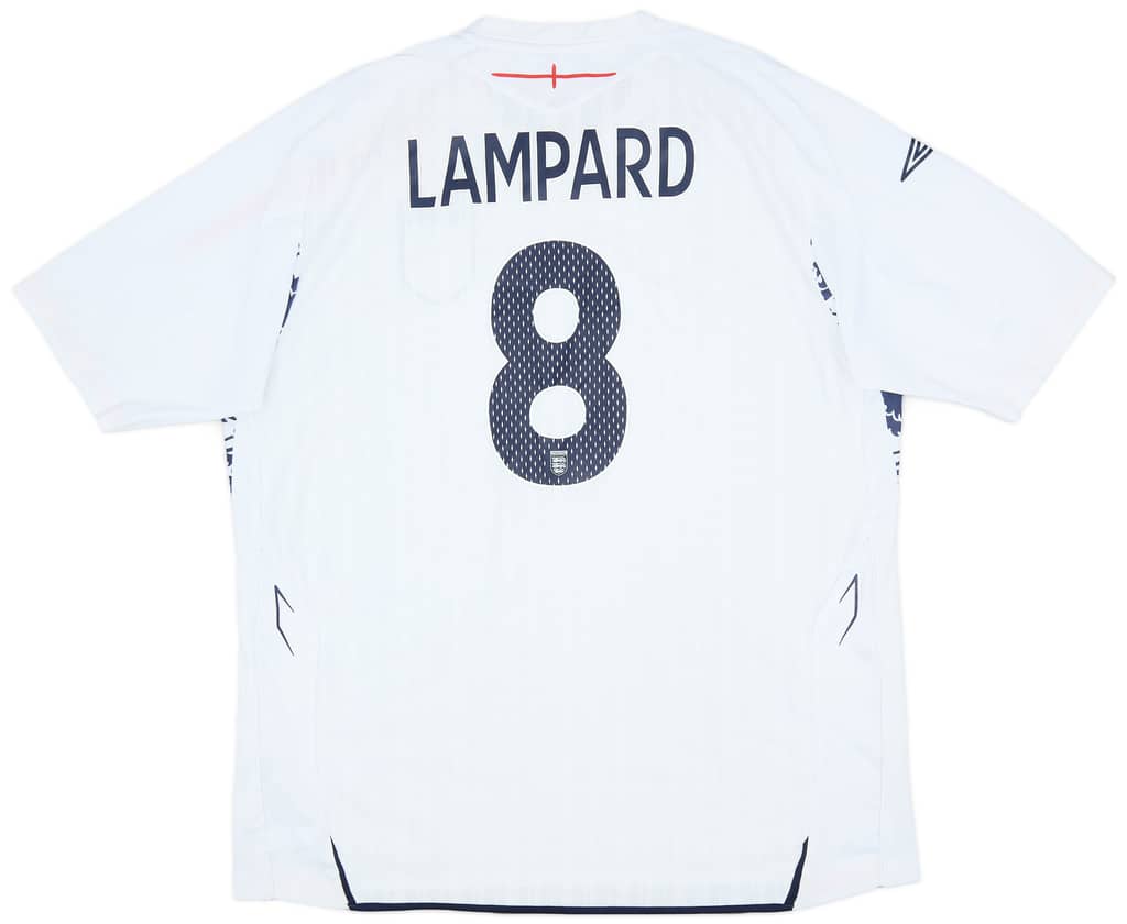 2007-09 England Home Shirt Lampard #8 - 7/10 - (XXL)