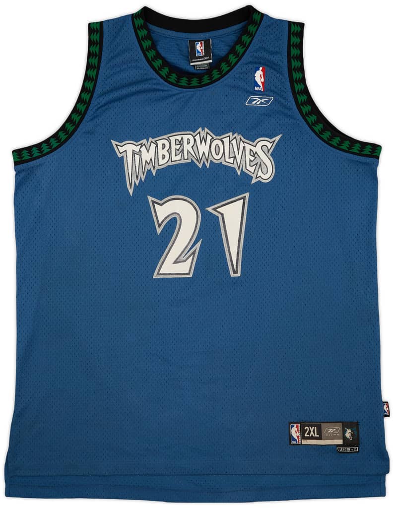 2004-06 Minnesota Timberwolves Garnett #21 Reebok Swingman Away Jersey - 7/10 - (XXL)