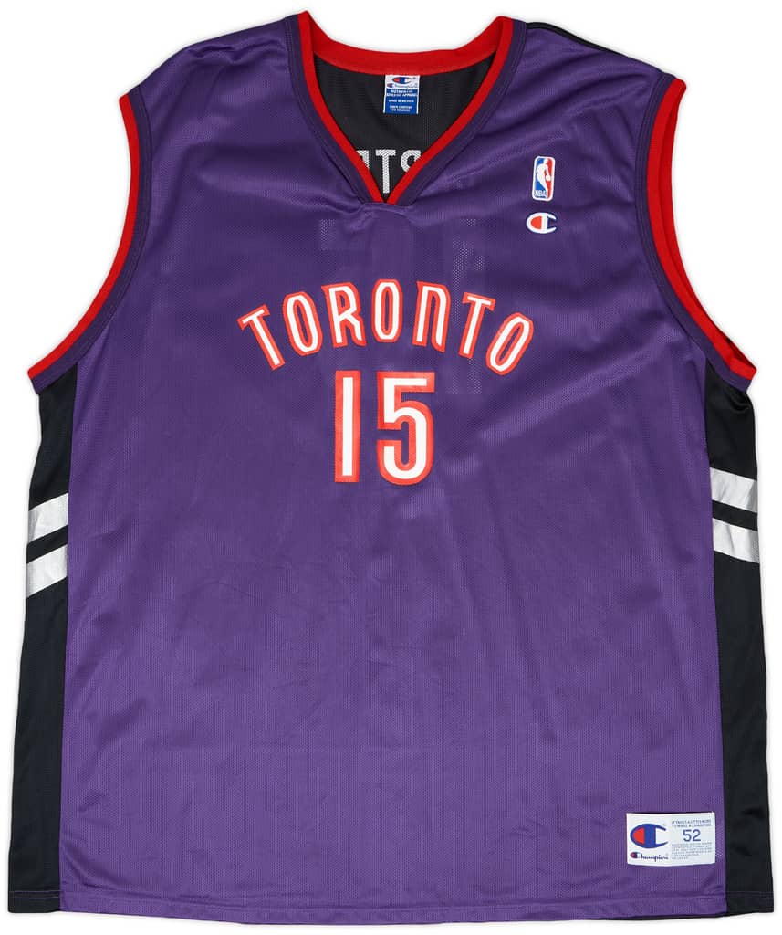 1999-02 Toronto Raptors Carter #15 Champion Away Jersey - 9/10 - (XXL)