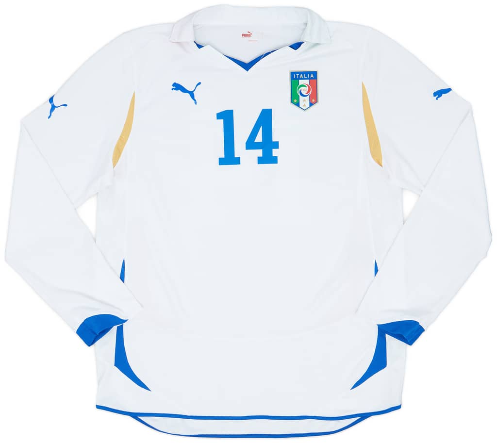2010-12 Italy Player Issue Away L/S Shirt #14 - 7/10 - (XL)