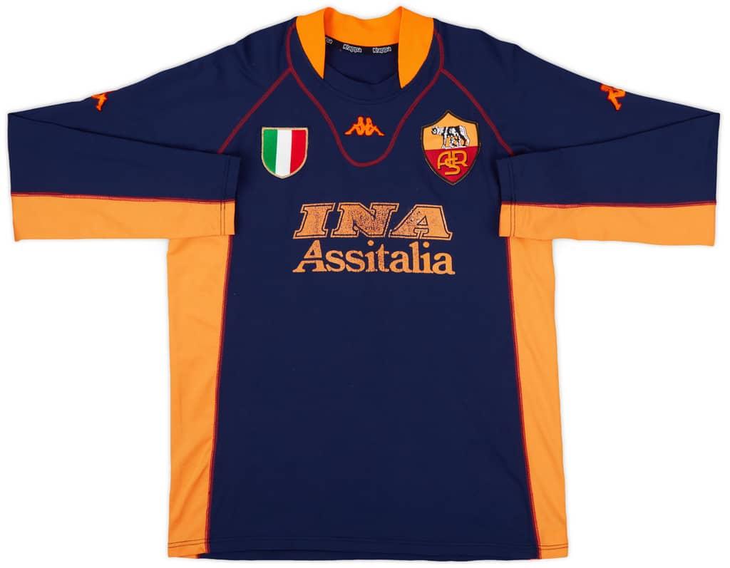 2001-02 Roma Third L/S Shirt Totti #10 - 6/10 - (XL)