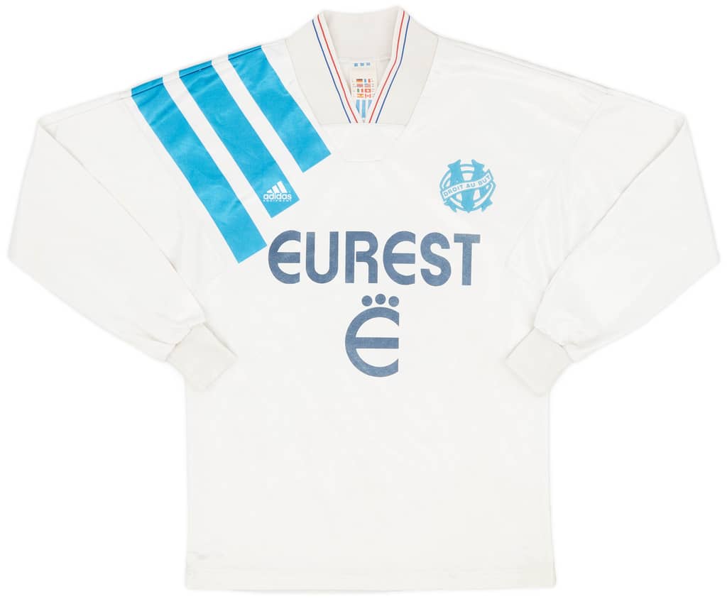 1993-94 Olympique Marseille Home L/S Shirt - 9/10 - (XS)