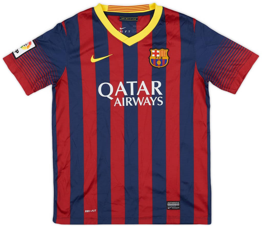 2013-14 Barcelona Home Shirt - 6/10 - (L.Boys)