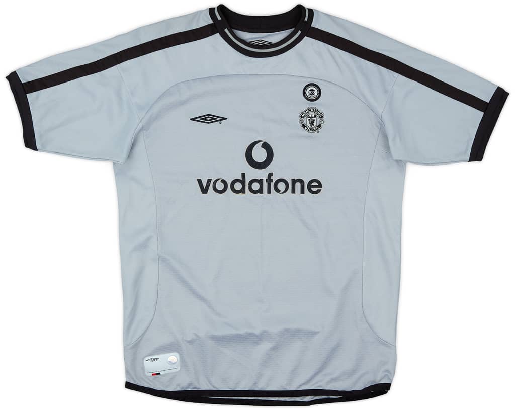 2001-02 Manchester United Centenary GK S/S Shirt - 7/10 - (L.Boys)