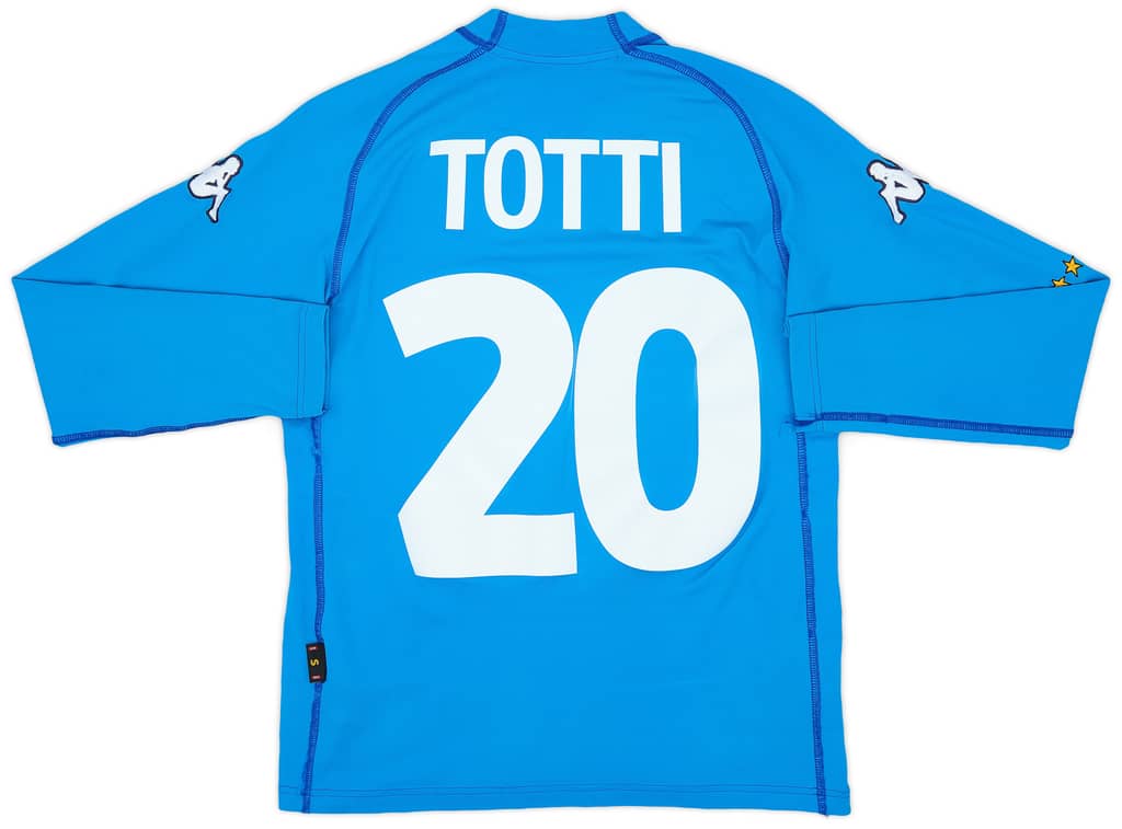 2000-01 Italy Home L/S Shirt Totti #20 - 8/10 - (S)