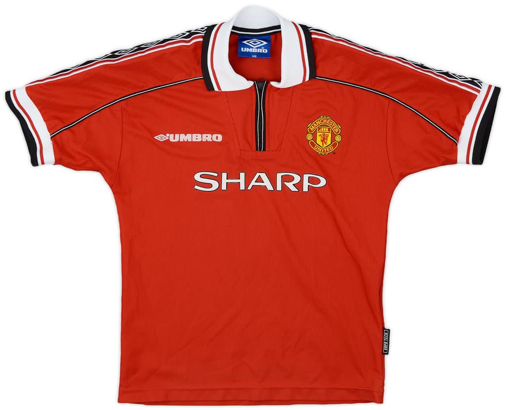 1998-00 Manchester United Home Shirt - 8/10 - (M.Boys)