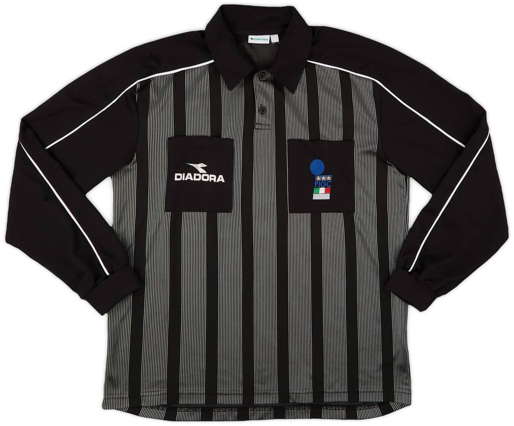 1990s Italy FIGC Diadora Referee L/S Shirt - 8/10 - (XXL)