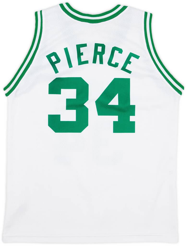 1998-06 Boston Celtics Pierce #34 Champion Home Jersey - 8/10 - (XL.Boys)