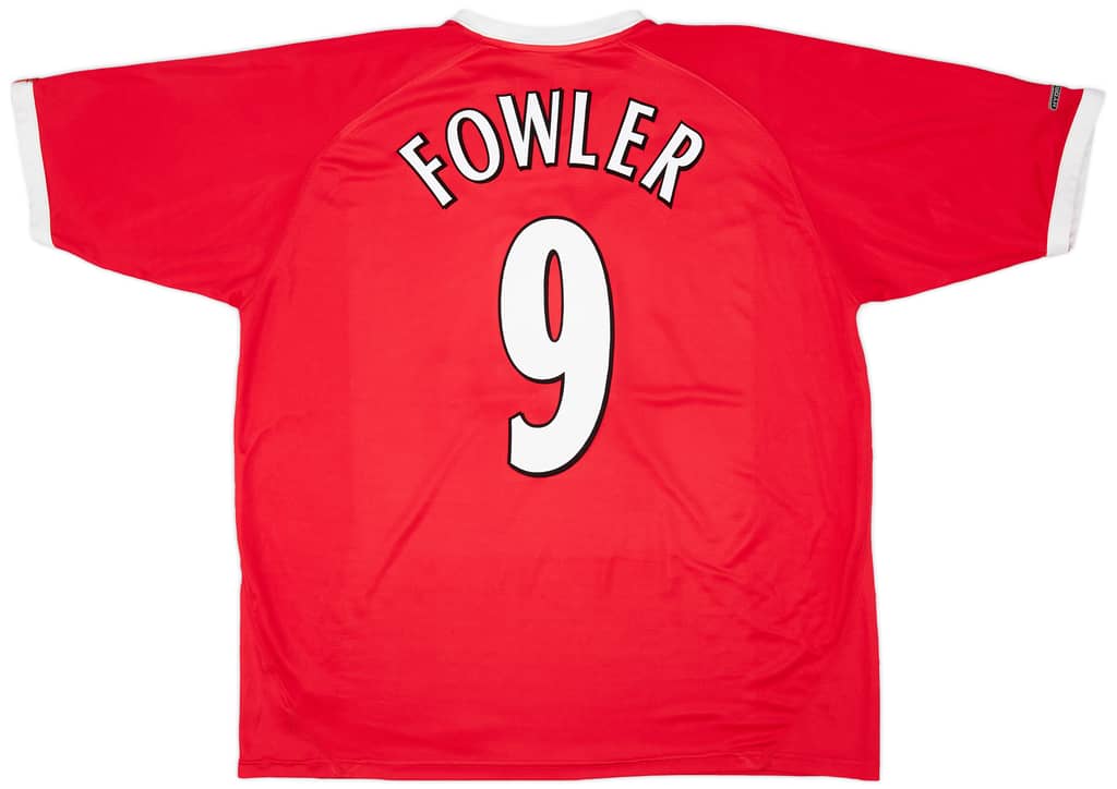 2001-03 Liverpool CL Shirt Fowler #9 - 6/10 - (XL)