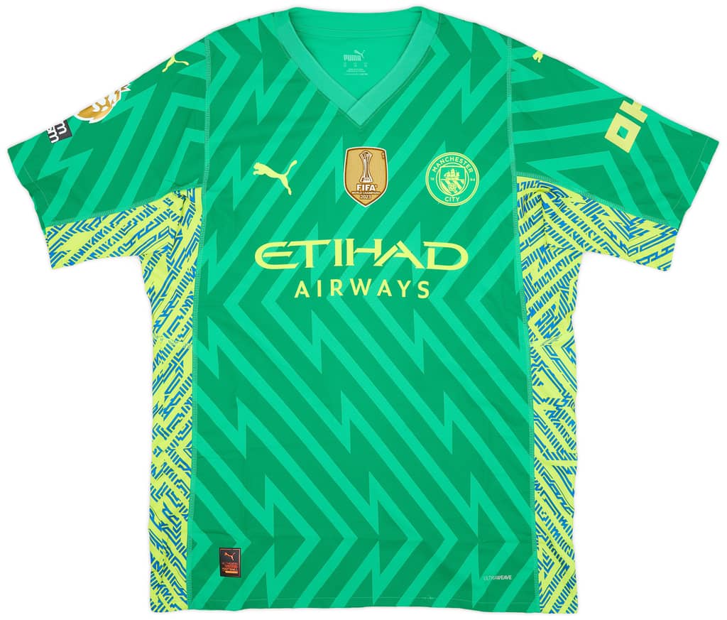 2023-24 Manchester City Match Issue GK Shirt Ederson M. #31