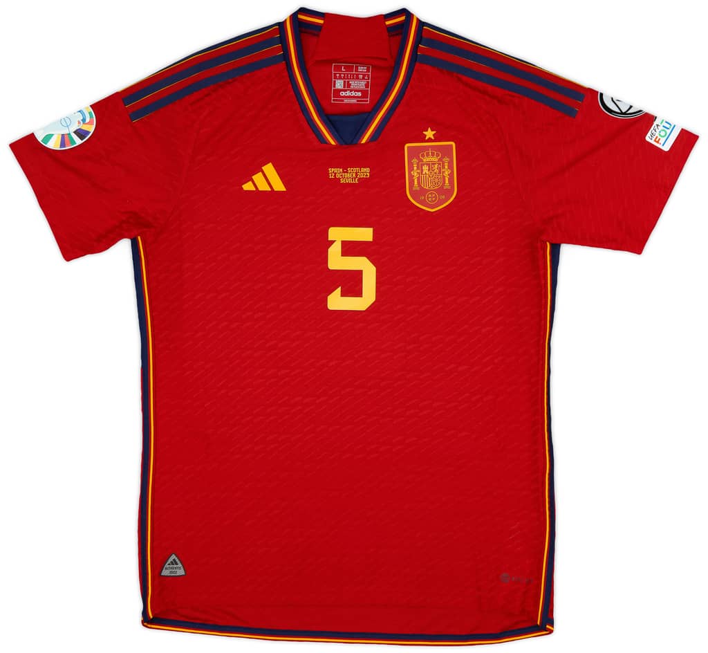 2022-23 Spain Match Issue Home Shirt Le Normand #5