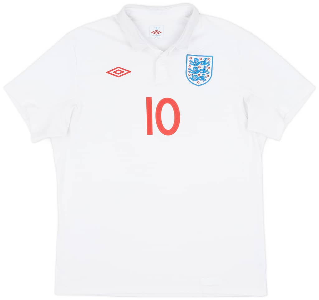 2009-10 England Home Shirt Rooney #10 - 7/10 - (L)