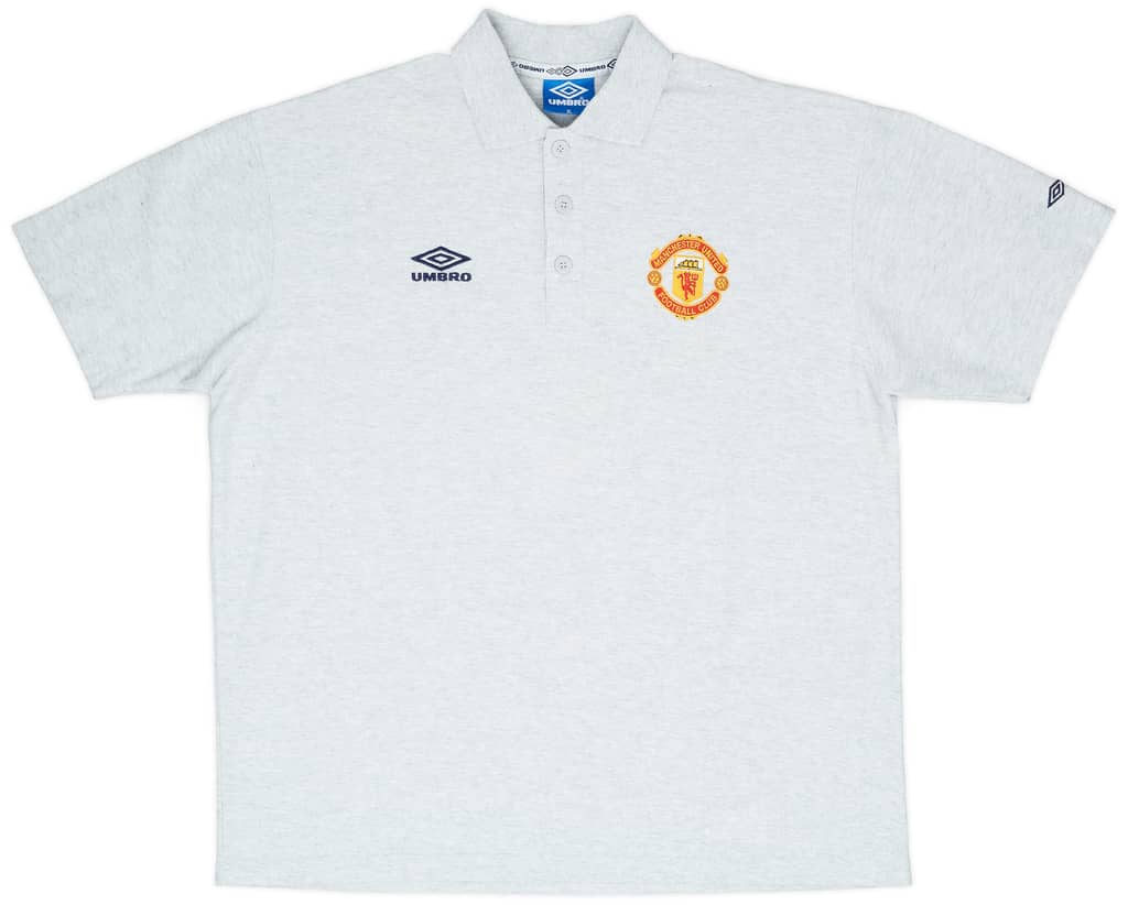 1996-97 Manchester United Umbro Polo Shirt - 9/10 - (XL)