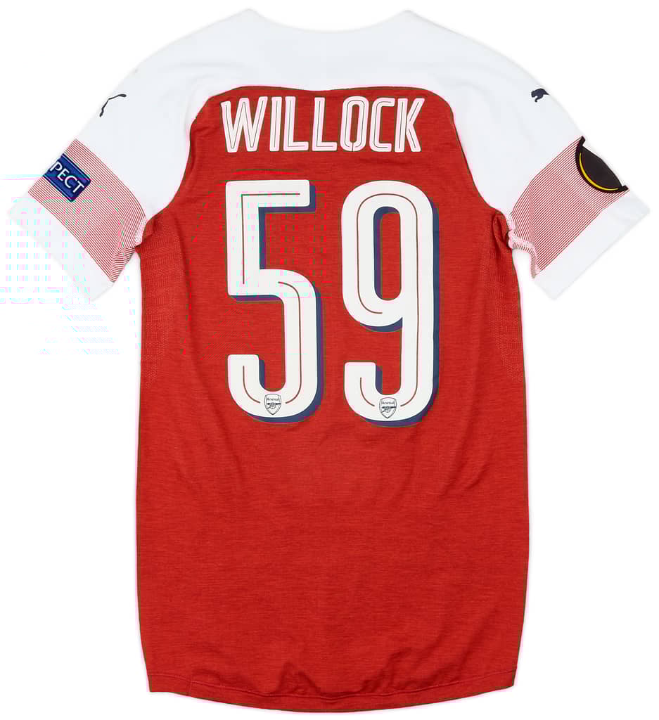 2018-19 Arsenal Match Issue Europa League Home Shirt Willock #59