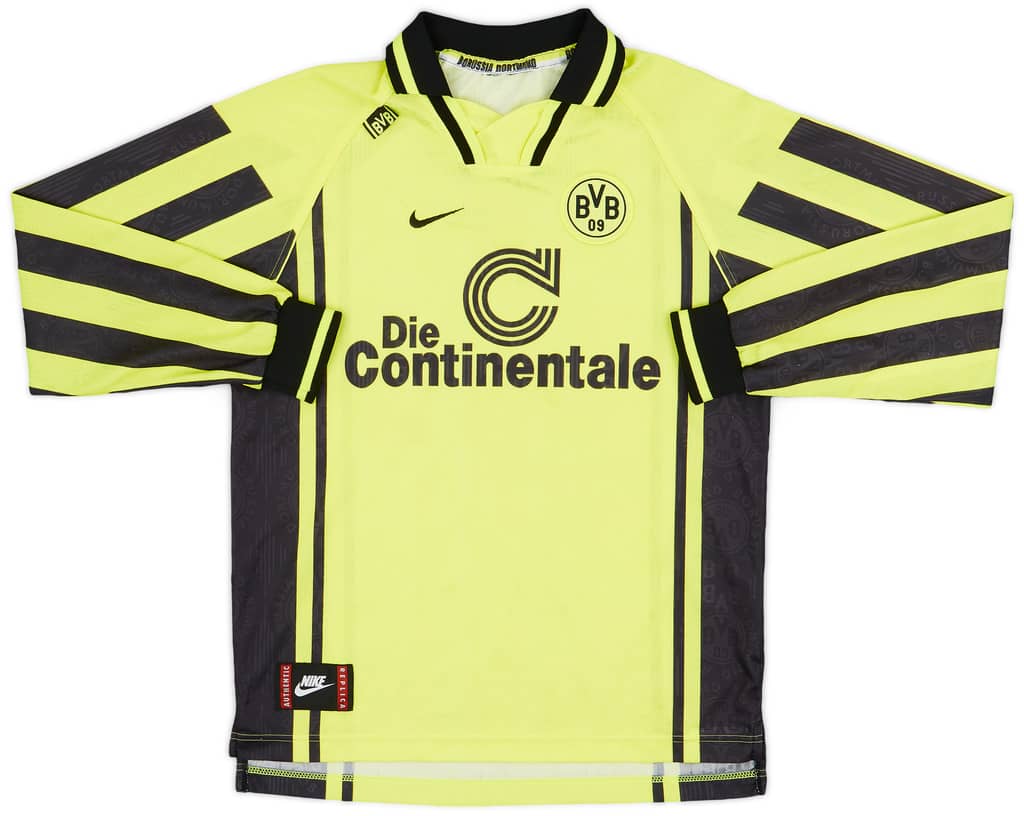 1996-97 Borussia Dortmund Home L/S Shirt - 8/10 - (XL.Boys)